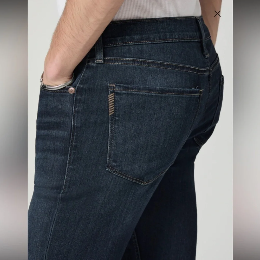 PAIGE Lennox Men's Slim Jeans in Dark Blue